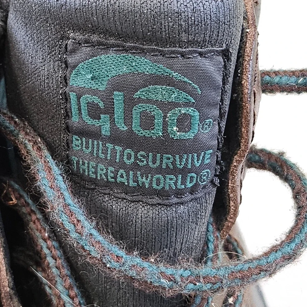 Igloo Duck Boots Mens 10 Brown Green Leather Insulated Thermolite Steel Shank‎